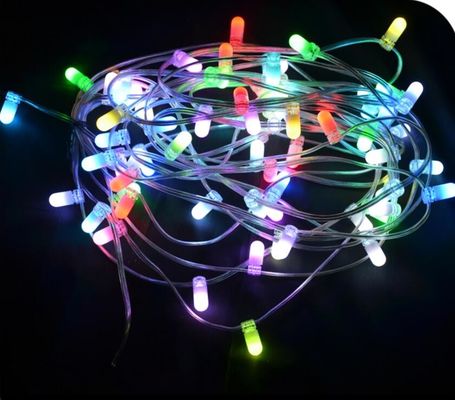 Luces de Navidad de hadas LED 100m cuerda 1000 bombillas 12V cuerdas de cristal rgb luz de decoración