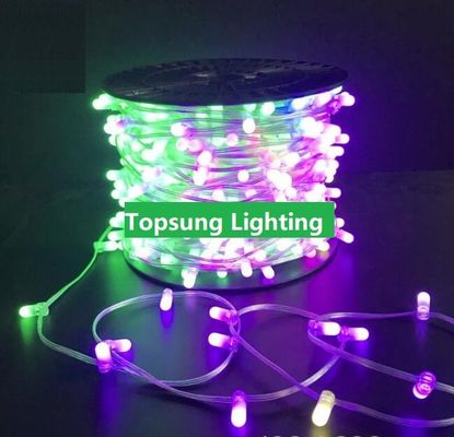 Luz de árbol de Navidad exterior Decorativo Cordel 100m 666leds color cambiante 12V LED Clip luces