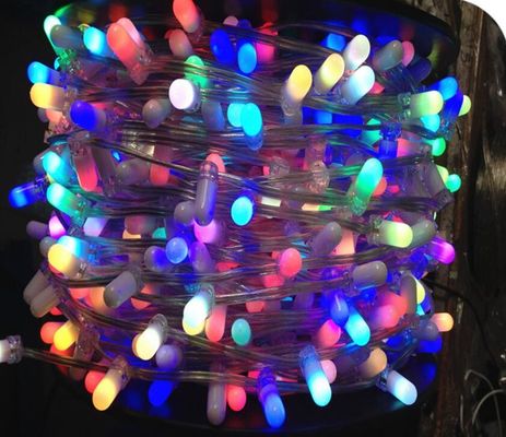 Luz de árbol de Navidad exterior Decorativo Cordel 100m 666leds color cambiante 12V LED Clip luces