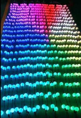 Carrete de 10 pies DMX 24v 50mm RGB pixel led cuerdas de luz globos 3D bolas para el proyecto de decoración al aire libre